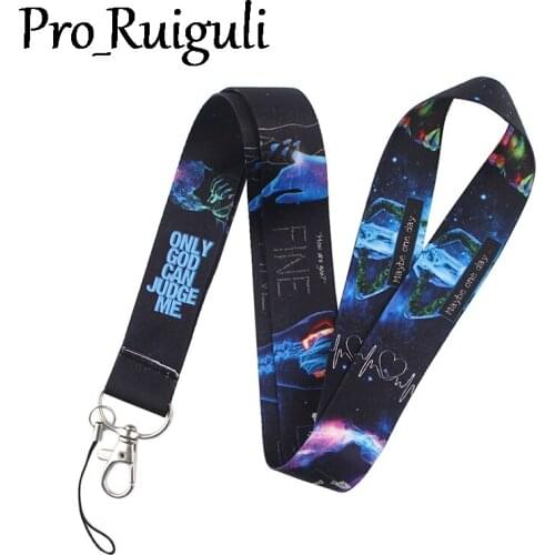 30pcs Love and starry sky Lanyard Keys Phone Holder Funny Neck Strap With Keyring ID Card DIY Animal webbings ribbons Hang Rope