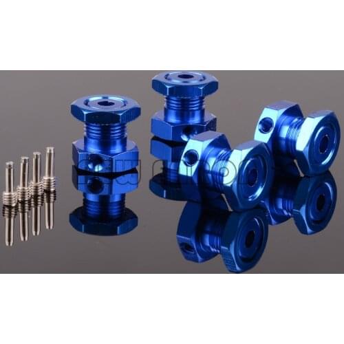 #5353 4Pcs Aluminum 17mm Hex Wheel Nuts hubs with threadlock For RC Traxxas 1/10 Revo Summit Slayer Pro 4X4 T-Maxx