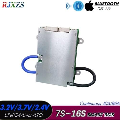 7S to 16S 40A /80A New DIY Lifepo4 Li-ion Smart BMS with Android Bluetooth W/ Software (APP) Monitor