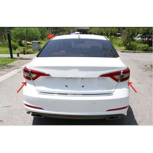 ACCESSORIES FIT FOR HYUNDAI SONATA LF 2015 2016 CHROME REAR TAIL LIGHT LAMP COVER TRIM MOLDING GARNISH