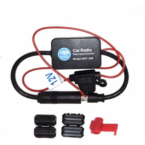 Car Antenna Fm Radio Signal Antenna Amplifier Booster Fm Radio Signal Amplifier Universal Connector