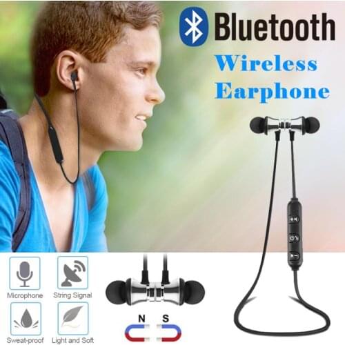 S8 Wireless Magnetic Bluetooth Earphone Wireless Sports Headphones Stereo Bass Music Earpieces With Mic Headset