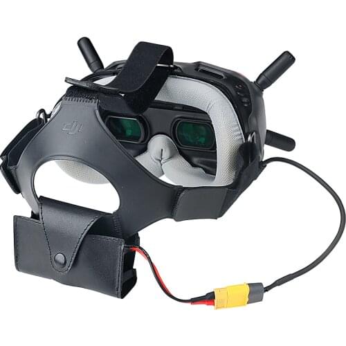 2in1Headband Battery Case&Power Supply Cable For DJI FPV Combo Goggles V2 Flying Glasses Power Supply Cable Accessories