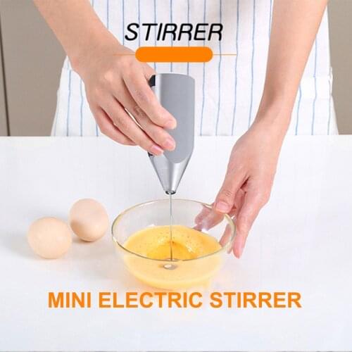 Electric Milk Frother Drink Foamer Whisk Mixer Stirrer Coffee Egg Beater HandHeld Stainless Steel Coffee Frother Whisk Mixer