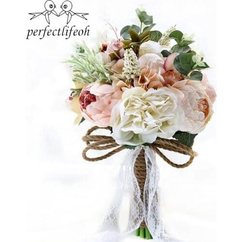 Artificial Wedding Bouquets For Brides Outside Lace Wedding Flowers Brooch Bouquets Bouquet De Mariage