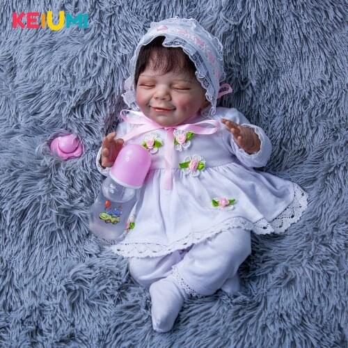 KEIUMI 2021 Spring New Doll 20 Inch Sleep Baby Realistic Kid Many Accessories For Children Toy Birthday Gift