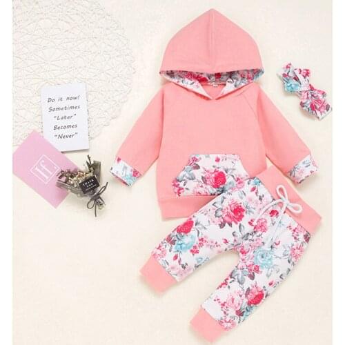 Toddler Set Spring Spring Autumn Long Sleeve Sweatshirt + Pants 2 PCS Set Baby Girl Cartoon Clothes Boy Clothing Hoodies Suits