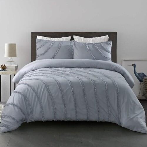 Bedroom Suite Craft Grey Duvet Cover Pillowcase Queen/king Size Bedding Sets 14