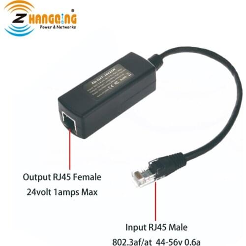 PoE Converter 24V 24W Gigabit 48V to 24V For MikroTik 24V PoE Device from 802.3af