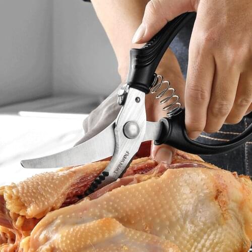 Kitchen Scissors Chicken Knives Chef Knife Fish Chicken Bone Vegetable Meat Professional Stainless Steel Powerful Utility Cutter