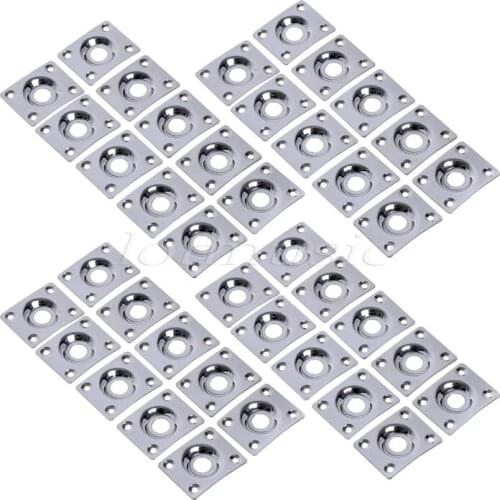 Lot 40PCS Chrome Blank Metal Jack Plate For Guitar Replacement