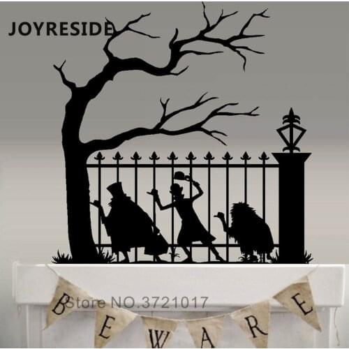 JOYRESIDE Halloween Wall Decals Ghost Hitchhiking Wall Sticker Ghosts Home Halloween Decoration Vinyl Wall Decor Art Decal WM092