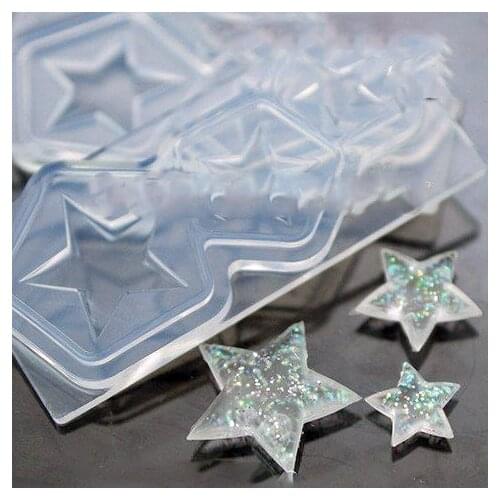 NEW silicone mold DIY jewelry star pendant necklace pendant lanugo mold resin molds for jewelry