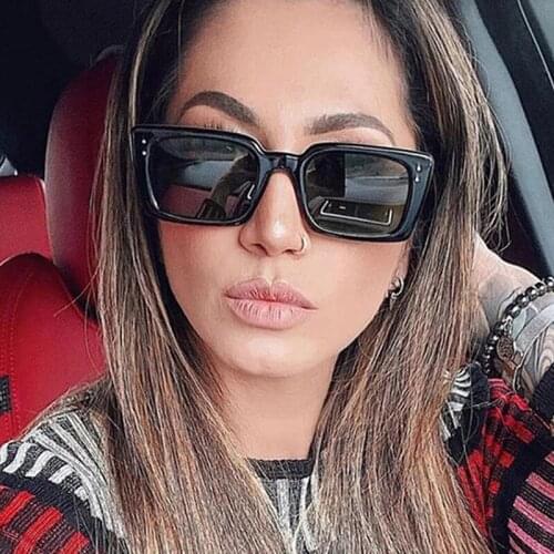 Black Rectangle Woman Sunglasses Fashion Trendy Shades For Women New Square Sun Glasses Female Eyewear UV400