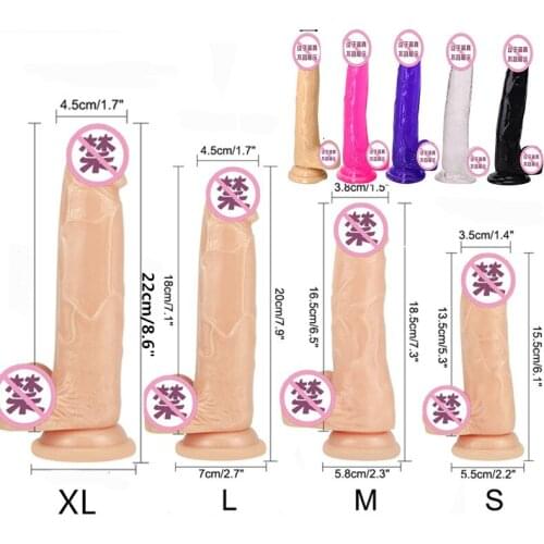 Huge Dildo Erotic Soft Anal Butt Plug Realistic Penis Strong Suction Cup Dick Toy for Adult G-spot Orgasm Sex Toys for Woman