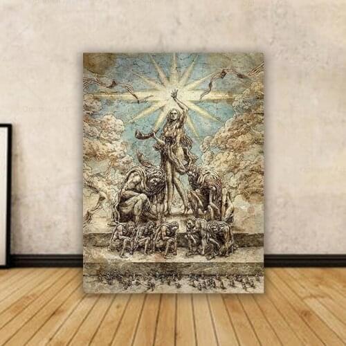 Poster Prints New Attack On Titan 9 Titans Character Anime Comic Oil Painting Canvas Wall Art Picture Living Room Home Decor