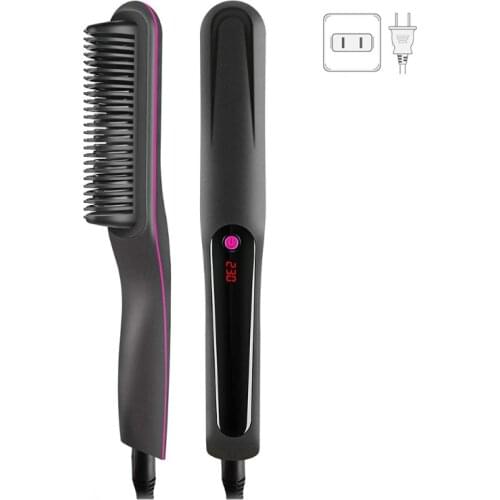Y1UF Portable 3 in 1 Beard Straightening Comb for Men Hair Style/Beard Straightener Brush 3 Temperatures Quick Electric Heate