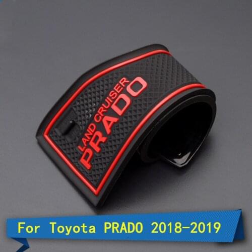 Rubber Mat Lnterior Anti Slip Mat Door Slot Pad Cup Cushion Groove Mat For Toyota Prado 2018-2019 Car Accessories 15pcs