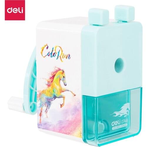 DELI E0748 Rotary pencil sharpener specialized for colored pencil cutter paint learning tools school supply