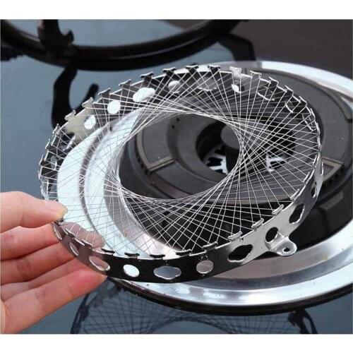 Stainless Steel Gas Cooker Stove Torch Net Windproof Energy Saving Round Cover Mesh Case Kitchen Accessories Stove Windproof Net