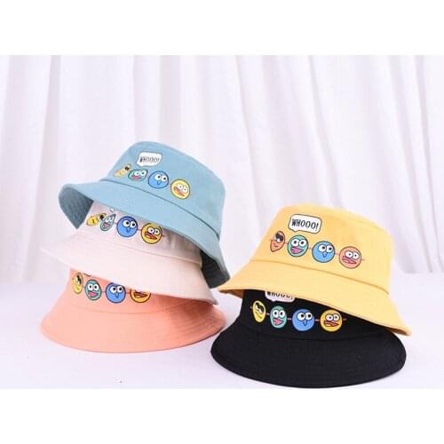 2-6Y New childrens cute hats boys and girls summer print hats childrens sun hats cartoon baby hats outdoor outing sun hats