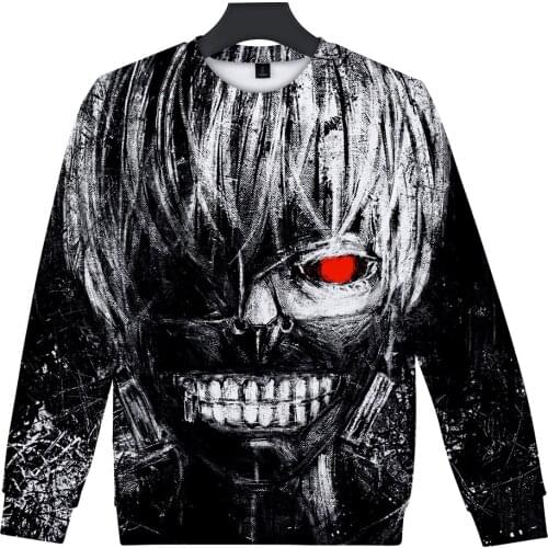 New Anime Tokyo Ghoul 3D sweatshirt men women spring autumn harajuku 3d hoodies sweatshirts plus size pullover tracksuit Tops