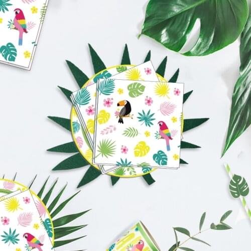 Summer Theme Decoration Banner Cupcake Toppers Disposable Plates Cups Paper Napkin For Birthday Hawaiian Childrens Day Decors
