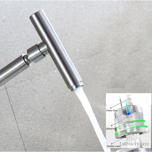 Stainless Steel Pull-Out Kitchen Hot And Cold Water Faucet Kitchen Water Faucet High Quality Household Sink Faucet Single Handle