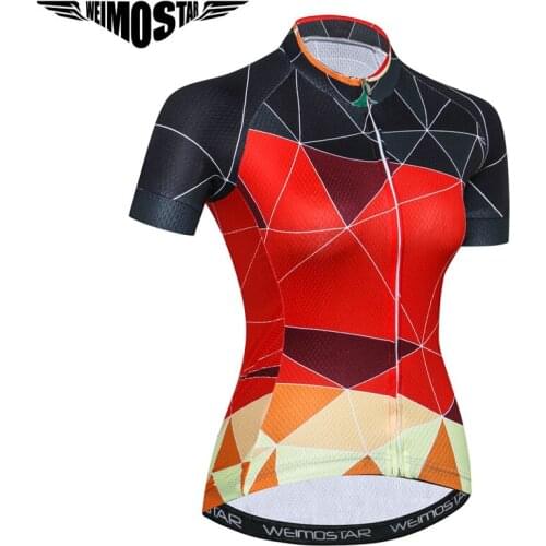 WEIMOSTAR Womens Cycling Jersey Tops Ropa Ciclismo MTB Bicycle Short Sleeves Clothing Shirts Bicicleta Maillot Bike Jersey