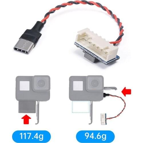 Type-C to Balance Head Charging Cable for GoPro Hero 6/7/8 compatible with RC DIY FPV Racing Drone
