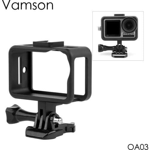 Vamson Protective Housing Aluminium Alloy Case Frame for DJI OSMO Action Camera Shockproof Protection Shell Accessories OA03