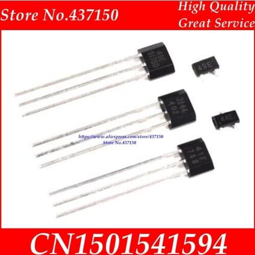 100PCS/lot A3144E A3144 Hall sensor Hall element 44E OH44E Electronics TO-92 SOT-23 SMD DIP SS49E 49e OH49E SS49E