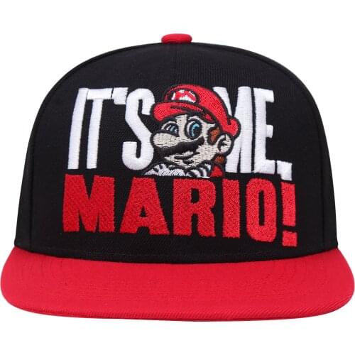 Anime Peripheral Super Mario Embroidered Baseball Cap Fashion Trend Mario Hip Hop Boys and Girls Sunshade Adjustable