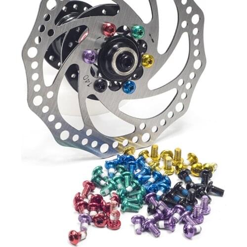 12pcs M5x9mm Bike Disk Brake Rotor Bolts Steel T25 Bike Bicycle Brakes Disc Screws Stainless Steel Prevent Loosening