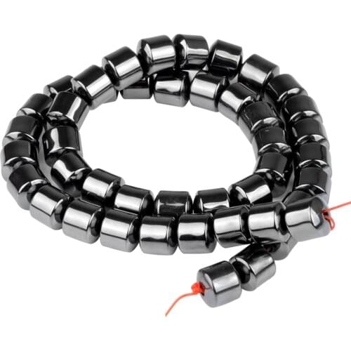 8mm Hematite Beads Natural Stone Long Cylinder Square Loose Beads for Bracelet Necklace Jewelry DIY Making Accessories