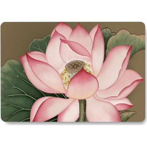 Chinese Elemen Style Lotus Pattern Laptop Case For Apple MacBook Retina Air 11 12 13.3 New Pro 15.4 16 inch Cover shell