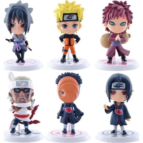 Naruto Shippuden Anime Action Figure Hatake Kakashi 19 Q Version Model 7CM PVC Uzumaki Naruto Statue Collectible Toy Figma Gift