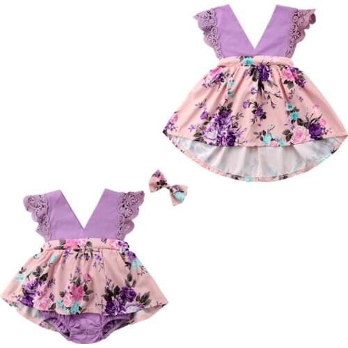 Family Matching Outfits Toddelr Kids Baby Girls Sister Matching Floral Jumpsuit Romper Dress Outfits Set