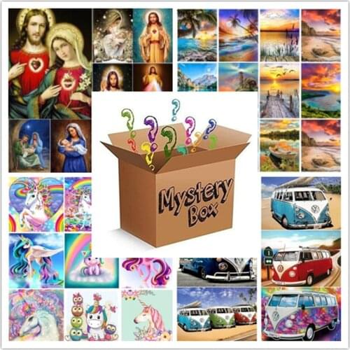 DIY Creative Gift 1Pack Mystery Gift Pack Surprise Box 10000+ Different Diamond Paintings Sets Random 1pcs Diamond Art Painting