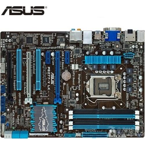 ASUS P8Z77-V LK Motherboard LGA 1155 DDR3 32GB For Intel Z77 P8Z77-V LK Desktop Mainboard Systemboard SATA II PCI-E X16 Used