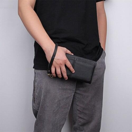 Man Wallet Black Bags Real Leather Day Clutches Men Wallets Stardard Card Holders Wallet Bag