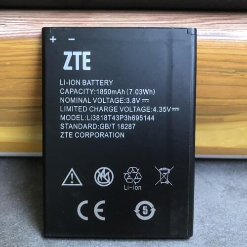 Original High Quality Li3818T43P3h695144 3.8V 1850mAh Battery For ZTE V830w Kis 3 Max For ZTE Blade G Lux Mobile Phone Battery