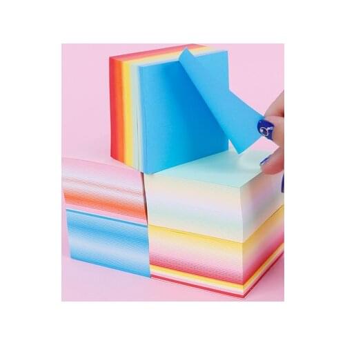 Creative Gradient Colors Memo Pad Block Notes Memo Sheets Loose Leaf Cute Paper Notepad