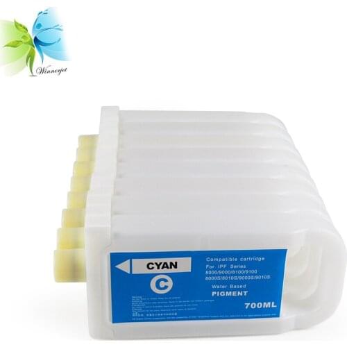 WINNERJET 8 Color PFI-706 Empty Refill Ink Cartridge For Canon IPF-8400 IPF-9400 Printer