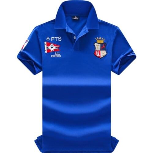 Blue Navy White Fashion Brand Mens Polo Shirt Breathable Cotton Polos Summer Shirts Plus Size 4XL 5XL 6XL