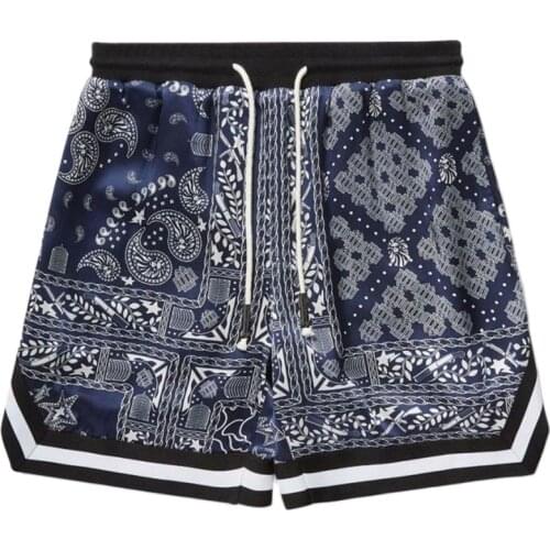 Bandana Print Mens Shorts Casual Board Beach Male Shorts Branded Mens Clothing Hip Hop Man Summer Clothes 2021