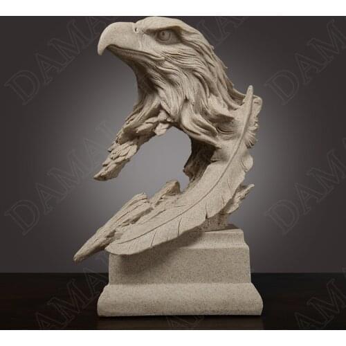 European Style Sandstone Statue Creativity Eagle Living Room Accessories Hotel Lucky Statues Home Decoration Modern Ornaments
