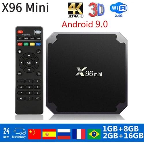 X96 mini Android 9.0 Smart TV Box Amlogic S905W Quad Core 2GB 16GB 2.4G WiFi 1080p 3D 4k Media player Google tvbox Set Top Box