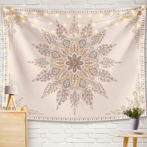 Boho Decoration Home Decor Wall Hanging Floral Tapestry India Mandala Macrame Aesthetic Room Decor Wall Hanging Wall Decor Mural