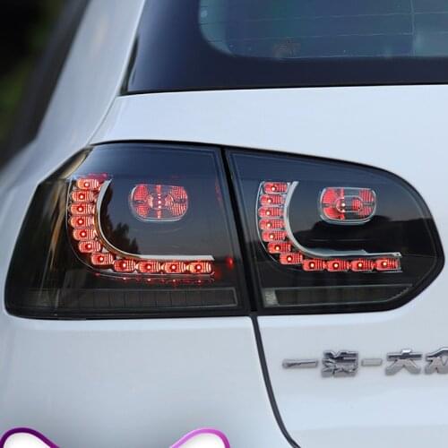 LED Car Taillight Tail Lamp Brake Reversing Reverse Rear Fog Lights For Volkswagen VW Golf 6 R20 MK6 Backup lamps Turn Signal